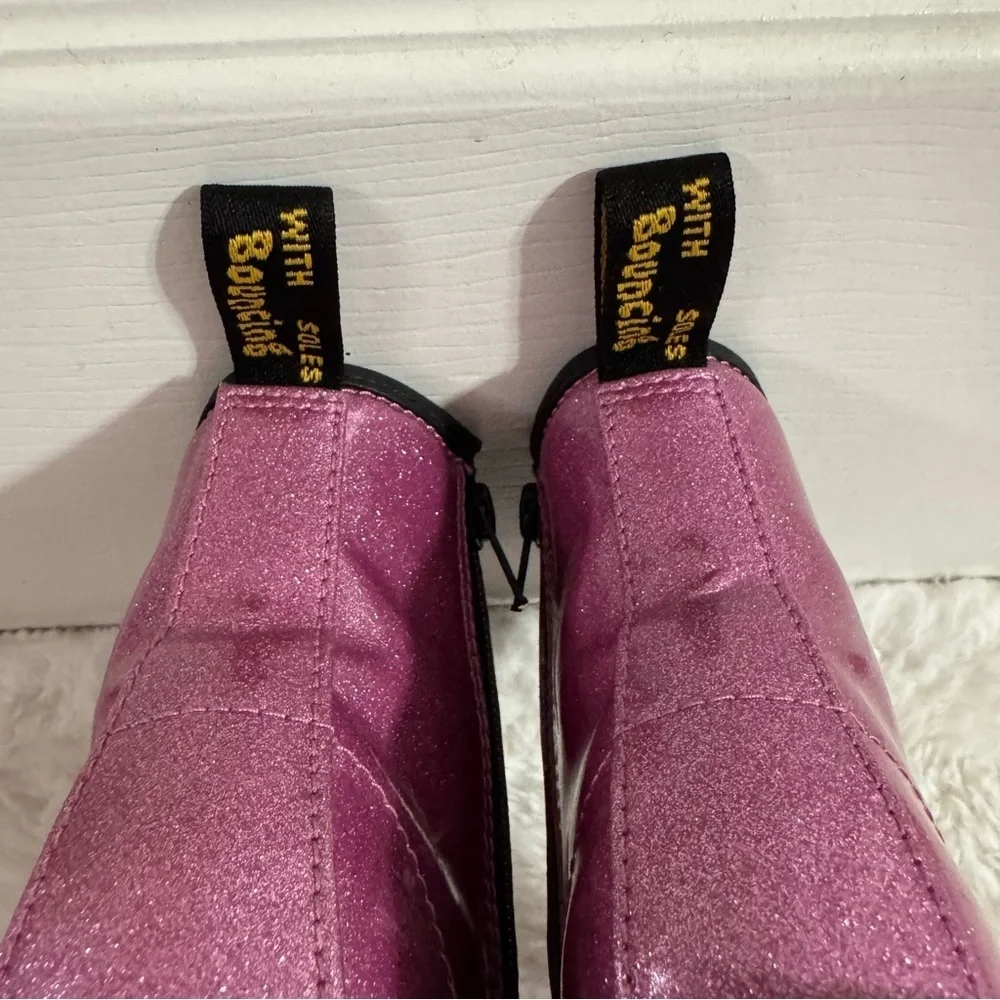 Dr. Martens Pink Patent Leather Combat Boots Size 2